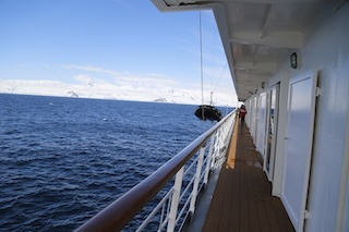 Lowering of zodiac, Antarctica 2023, Photo by Brad Borkan